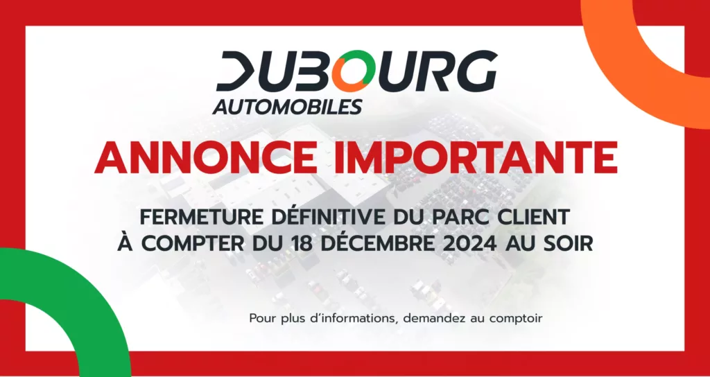 Permanent closure of the customer park